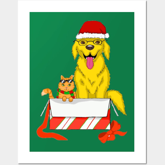 Christmas pets Wall Art by CheshireArt